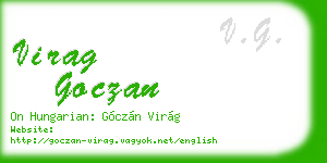 virag goczan business card